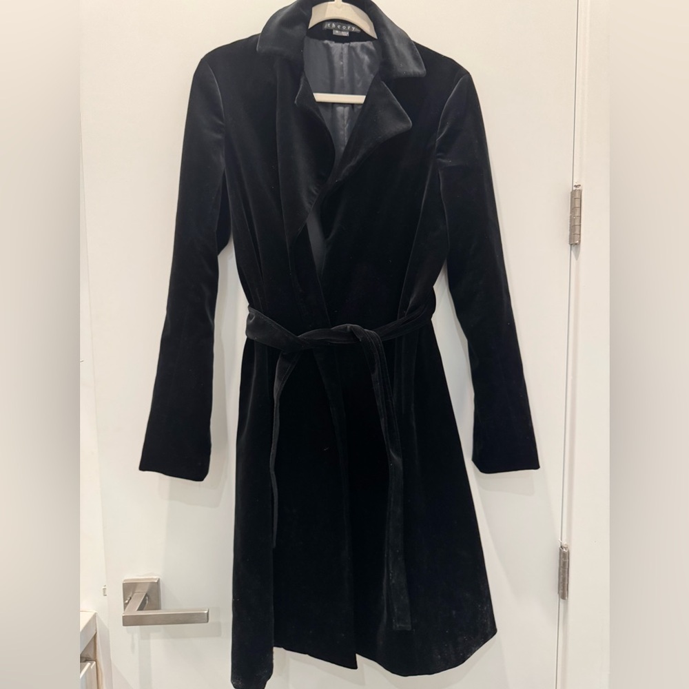 Velour Black Coat